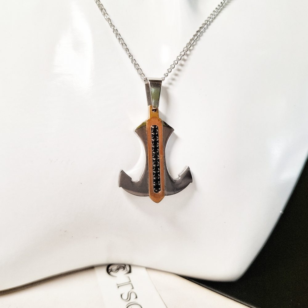 Girocollo uomo ancora bianca/rossa