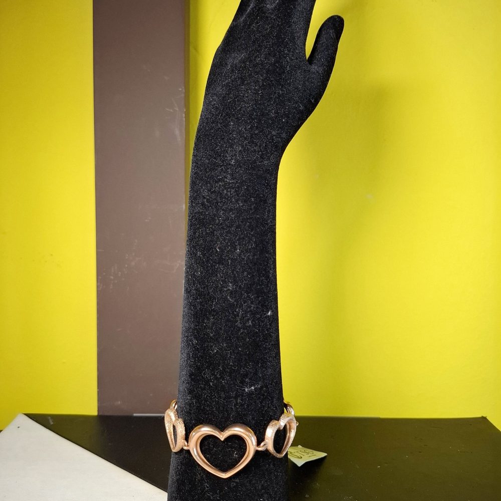 Bracciale cuori in bronzo